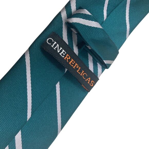 Harry Potter Tie Slytherin Green Gray Striped 100% Microfiber - Picture 6 of 7